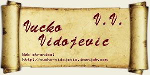 Vučko Vidojević vizit kartica